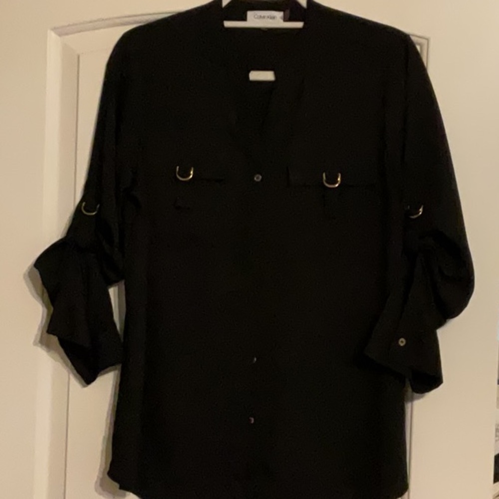 Calvin Klein Black Button-Up Shirt